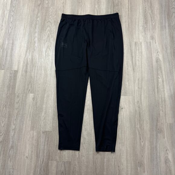 Under Armour UA Pique Track Pants Men's 2XLT Black Sweatpants Casual Comfort NEW - Picture 1 of 10